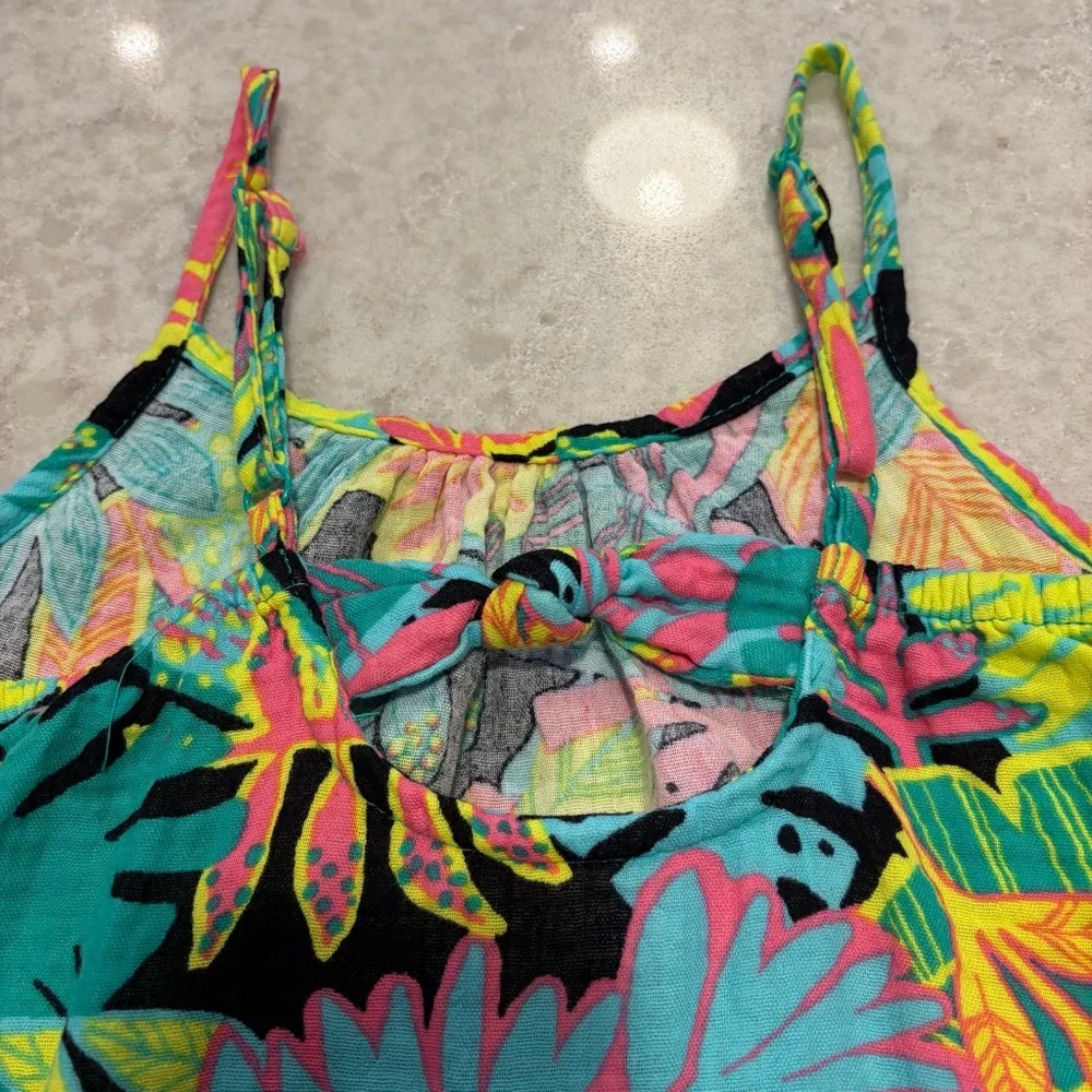 Tropical Gauze Tank Top and Shorts Matching Set - Size L (10/12)